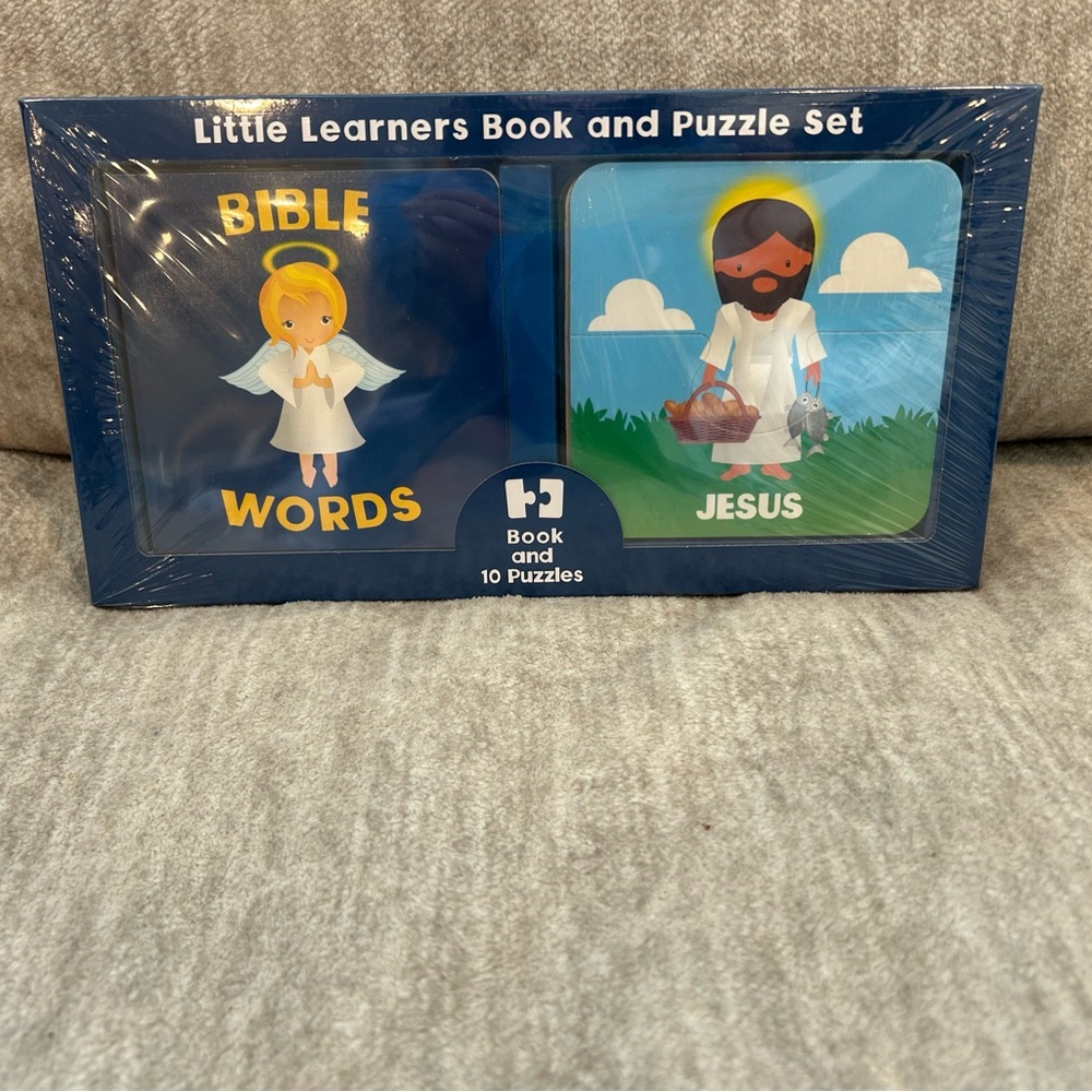 Bible Words Book and Puzzle Set - Blue